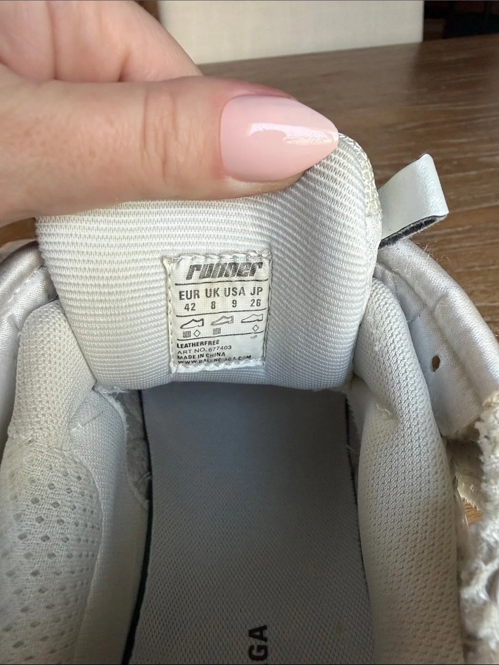 Balenciaga Men’s White Runner Sneakers